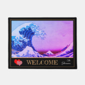 神奈川素晴らし芸術の波日本の/ジャパンマット ドアマット (正面)