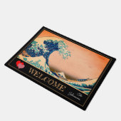 神奈川素晴らし芸術の波日本の/ジャパンマット ドアマット (アングル)