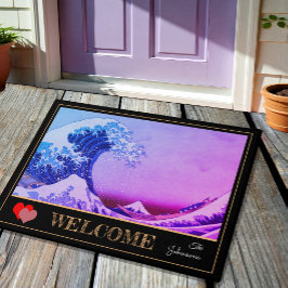 神奈川素晴らし芸術の波日本の/ジャパンマット ドアマット