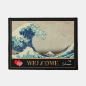 神奈川素晴らし芸術の波日本の/ジャパンマット ドアマット (正面)