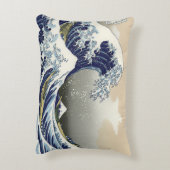 神奈川素晴らし葛飾北斎の波 アクセントクッション (裏面(縦))