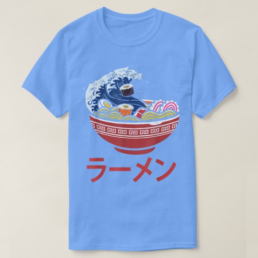 神奈川素晴らし麺のラーメン日本の波川 Tシャツ (デザイン正面)