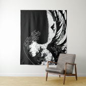 神奈川素晴らし黒白の波 タペストリー (インサイチュ)