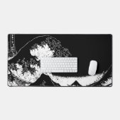 神奈川素晴らし黒白の波 デスクマット (キーボード&マウス)