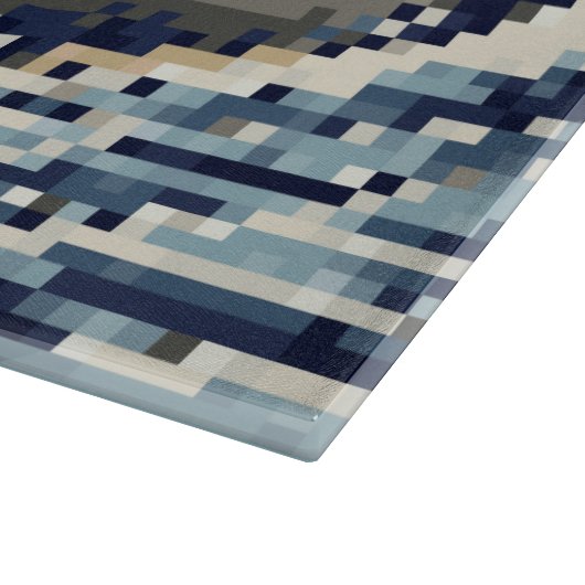 神奈川素晴らし8ビットピクセルアートの波 カッティングボード (角)