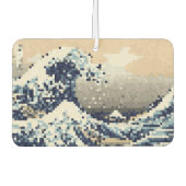 神奈川素晴らし8ビットピクセルアートの波 カーエアーフレッシュナー (正面)