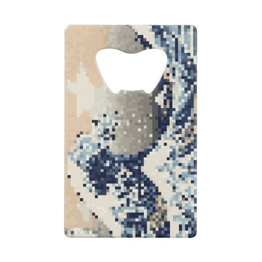 神奈川素晴らし8ビットピクセルアートの波 クレジットカード栓抜き (裏面)