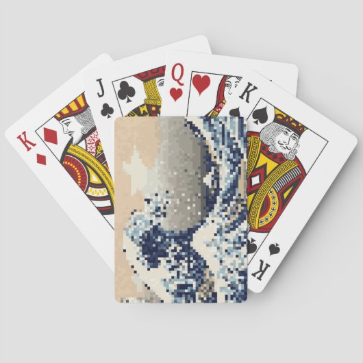 神奈川素晴らし8ビットピクセルアートの波 トランプ (裏面)
