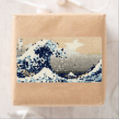 神奈川素晴らし8ビットピクセルアートの波 ラベル (インサイチュ)