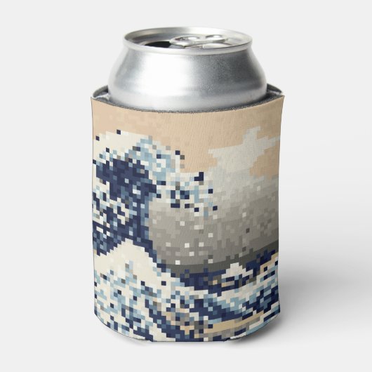 神奈川素晴らし8ビットピクセルアートの波 缶クーラー (缶正面)