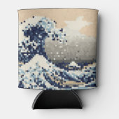 神奈川素晴らし8ビットピクセルアートの波 缶クーラー (正面)