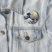 神奈川素晴らし8ビットピクセルアートの波 缶バッジ (インサイチュ)