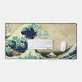 神奈川素晴らし(神奈川沖浪裏)セラミックタイルの波 デスクマット (キーボード&マウス)