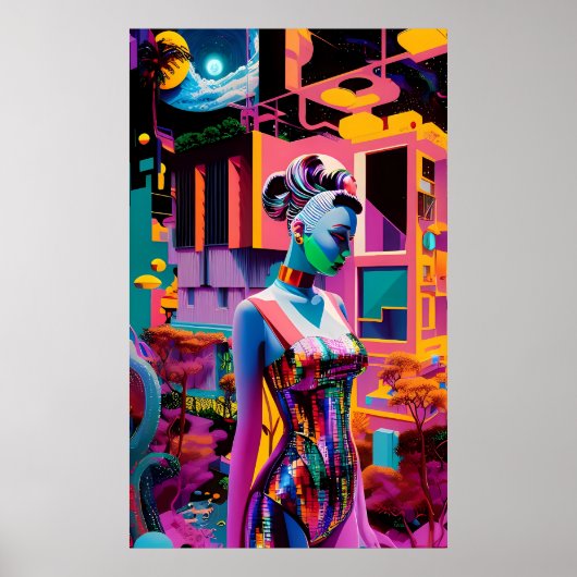 神奈川芸術の盆栽VAPWAVE ポスター (正面)