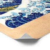 神奈川葛飾北斎の大波 ポスター (角)