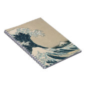 神奈川、富士山の眺めの素晴らしい波 ノートブック (右側)