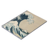 神奈川、富士山の眺めの素晴らしい波 ノートブック (左側)