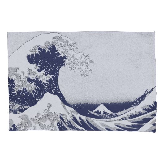 神奈川(神奈川沖浪裏)を離れた素晴らしい波 枕カバー (正面)