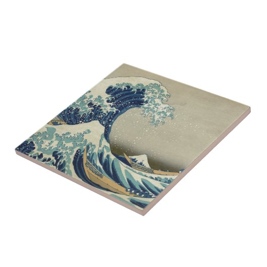 神奈川- Hokusaiを離れた素晴らしい波 タイル (側面)