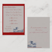 神奈川Chubbieの名刺を離れた素晴らしい波 名刺 (正面/裏面)