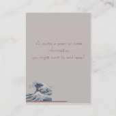 神奈川Chubbieの名刺を離れた素晴らしい波 名刺 (裏面)