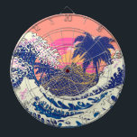 神奈素晴らし川とヤシの木の波 ダーツボード<br><div class="desc">神奈素晴らし川とヤシの木の波</div>