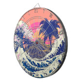 神奈素晴らし川とヤシの木の波 ダーツボード (正面右)