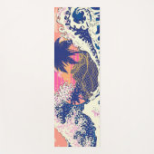 神奈素晴らし川とヤシの木の波 ヨガマット (正面)