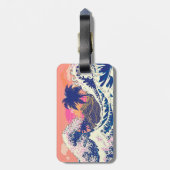 神奈素晴らし川とヤシの木の波 ラゲッジタグ (裏面縦)