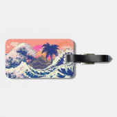 神奈素晴らし川とヤシの木の波 ラゲッジタグ (裏面横)