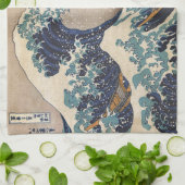 『神奈素晴らし川の波』 キッチンタオル (折り畳み)