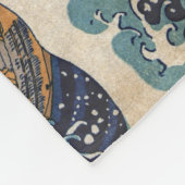 『神奈素晴らし川の波』 フリースブランケット (角)