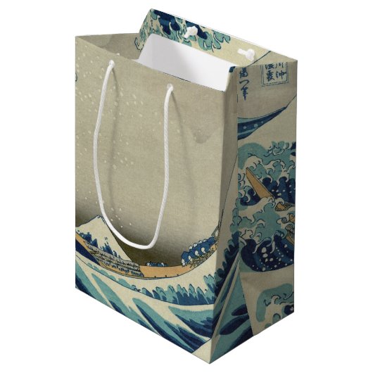 『神奈素晴らし川の波』 ミディアムペーパーバッグ (正面アングル)