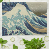 『神奈素晴らし川の波』(神奈川沖浪裏)  キッチンタオル (折り畳み)