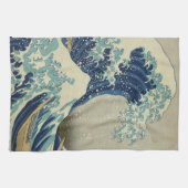 『神奈素晴らし川の波』(神奈川沖浪裏)  キッチンタオル (横)