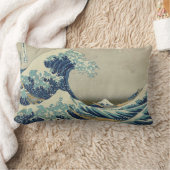 神奈素晴らし川枕を振る ランバークッション (ブランケット)