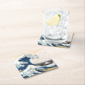 神奈素晴らし川沖北斎 スクエアペーパーコースター (インサイチュ)