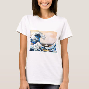 神奈素晴らし川沖北斎 Tシャツ