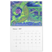 神女フェミニンの色彩の鮮やかファンタジー超現実 カレンダー (2月 2027)