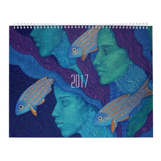 神女フェミニンの色彩の鮮やかファンタジー超現実 カレンダー (カバー)