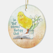 "神学のひよこ"のクリスマスのオーナメント改良しました セラミックオーナメント (左)