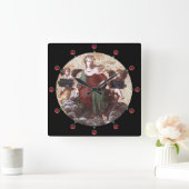 神学の寓意 スクエア壁時計 (ホーム)