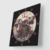 神学の寓意 スクエア壁時計 (傾斜)