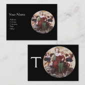 神学モノグラム、ブラック 名刺 (正面/裏面)