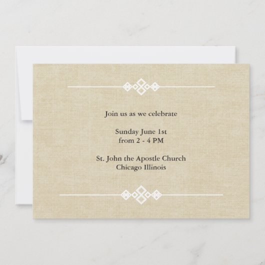 神学校の卒業のカスタムな写真の発表 招待状 (裏面)