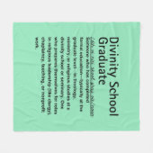 神学校の卒業生 フリースブランケット (正面(横))