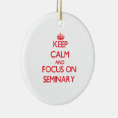 神学校の平静そして焦点を保って下さい セラミックオーナメント (右)