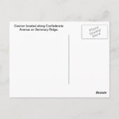 神学校リッジの大砲 ポストカード (裏面)