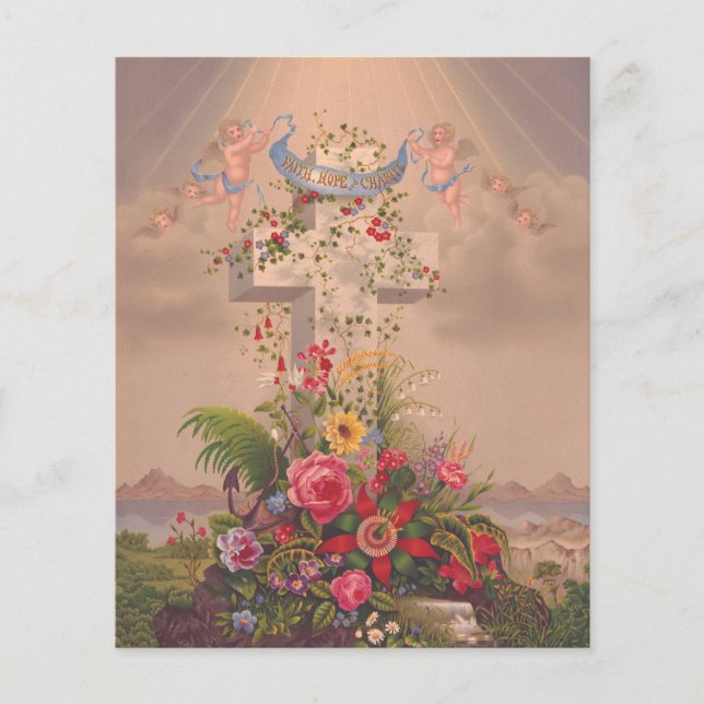 神学的な福徳の信仰、希望、慈善 (正面)