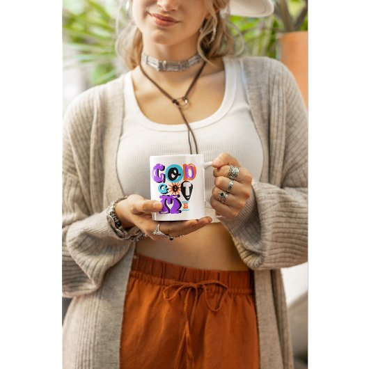 神得私レトロキリスト教信仰 コーヒーマグカップ